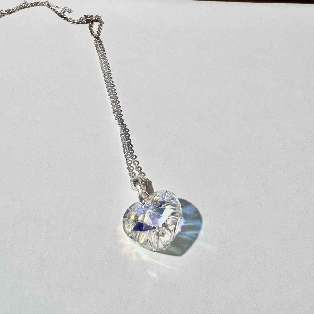 Swarovski Heart Aurore Boreale Crystal Pendant Necklace